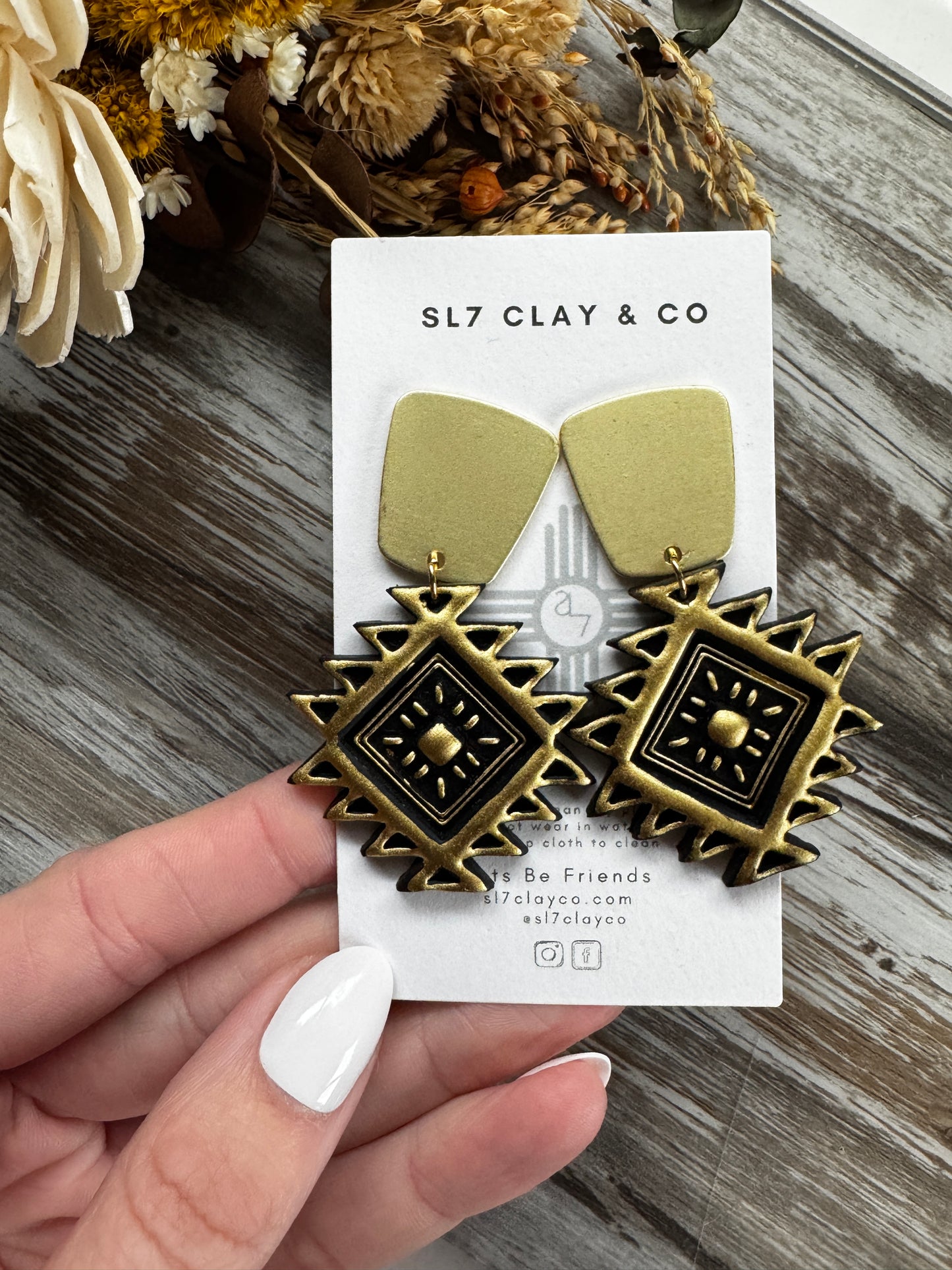 Gold Aztec Dangle