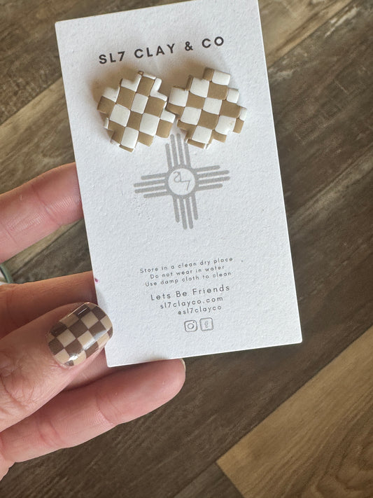 Aztec Brown Checkered