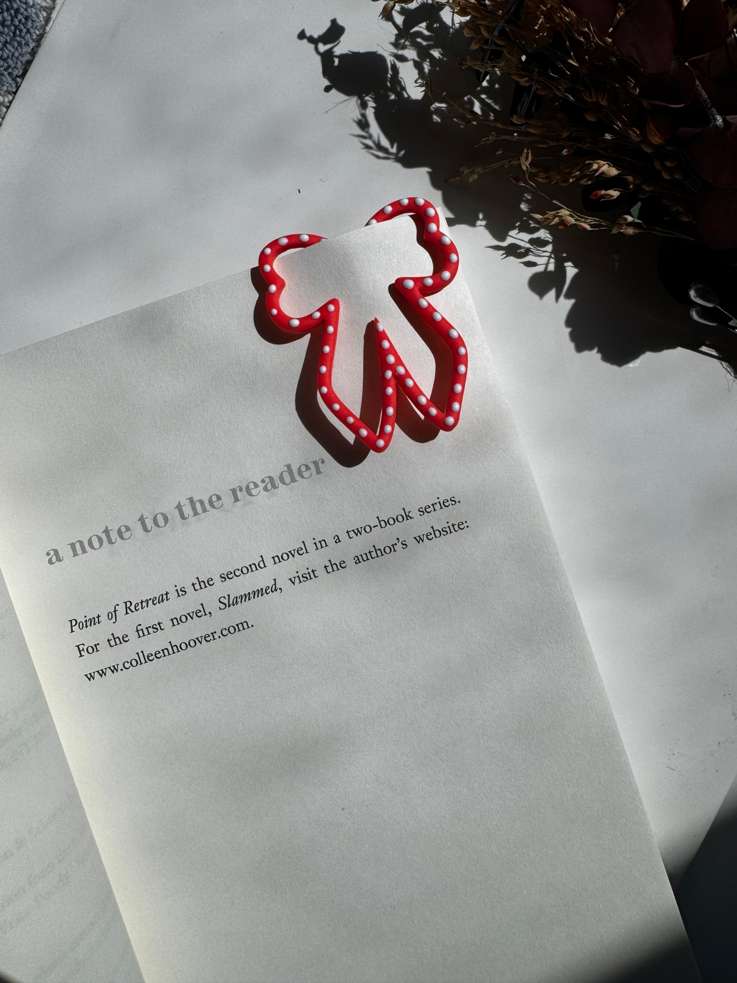 Pink Bow Bookmark