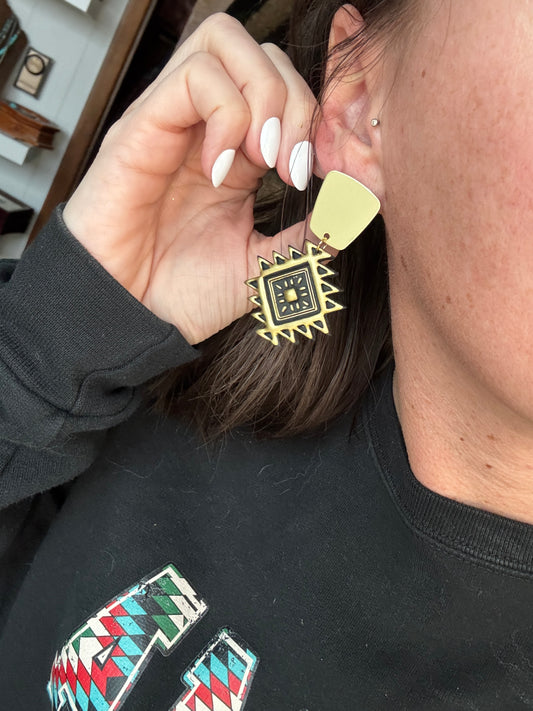 Gold Aztec Dangle